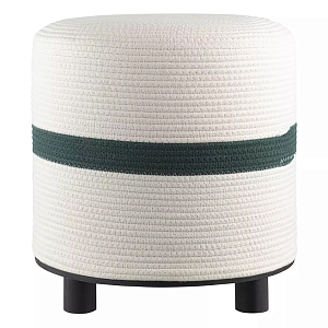 Пуф с плетеной светло-бежевой обивкой Serene Holidays