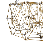 Люстра с тонкой металлической конструкцией цвета золото Quasar варинант исполнения - 5 | Loft Concept в Рязани