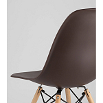 Пластиковый стул на ножках из массива бука Eames Brown варинант исполнения - 3 | Loft Concept в Рязани