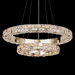 Люстра из 2-х колец с мозаичным хрустальным оформлением Sparks of Crystal варинант исполнения - 4 | Loft Concept в Рязани