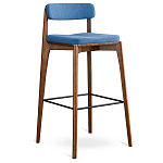 Барный стул из массива ясеня с обивкой из рогожки Elegant Ash варинант исполнения - 1 | Loft Concept в Рязани