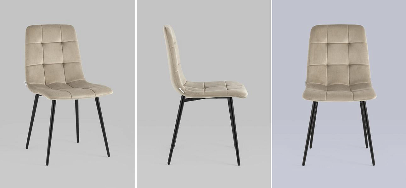 Стул NANCY Chair Светло-Бежевый Велюр Стул NANCY Chair Светло-Бежевый Велюр - Loft-Concept в Рязани