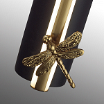 Бра с круглым плафоном из алебастра и бронзовой декоративной стрекозой 45 Alaris  варинант исполнения - 7 | Loft Concept в Рязани