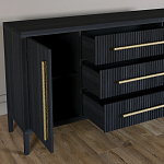 Буфет Primo с тремя ящиками и двумя фасадами Черный дуб варинант исполнения - 5 | Loft Concept в Рязани