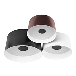 Потолочный светильник с 3-мя цилиндрическими абажурами черного белого и коричневого цвета Urban Dome варинант исполнения - 1 | Loft Concept в Рязани