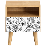 Прикроватная тумба с изображением на ящике Elise Nightstand варинант исполнения - 12 | Loft Concept в Рязани
