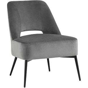 Кресло Alba серый велюр