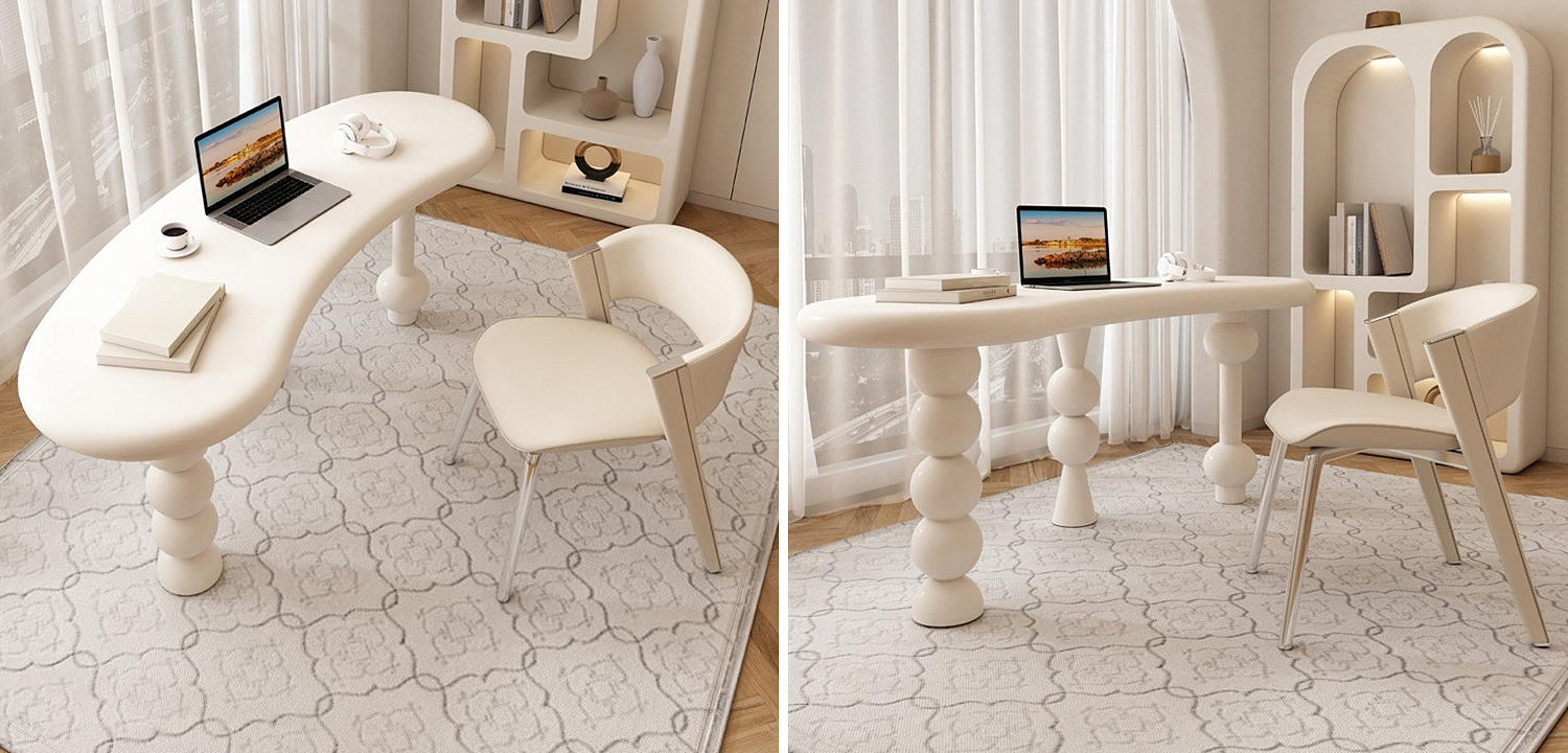 Рабочий стол Zane Unique Shape Desk Рабочий стол Zane Unique Shape Desk - Loft-Concept в Рязани