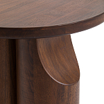 Круглый приставной стол из массива ореха Balu Wooden Side Table варинант исполнения - 4 | Loft Concept в Рязани