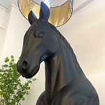 Horse Statue Floor Lamp Большой светильник Черная Лошадь варинант исполнения - 4 | Loft Concept в Рязани