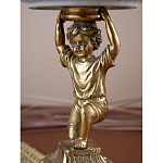 Чаша с цветочным орнаментом на ножке в виде бронзового ангела Eden Garden варинант исполнения - 9 | Loft Concept в Рязани