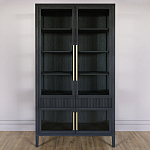 Витрина Primo со стеклянными фасадами и 2 ящиками Черный дуб варинант исполнения - 1 | Loft Concept в Рязани