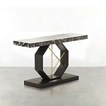 Консоль чёрная с геометрическим основанием Josette варинант исполнения - 1 | Loft Concept в Рязани