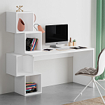 Стол письменный белый с 4-мя открытыми полками BALANCE WHITE варинант исполнения - 2 | Loft Concept в Рязани