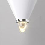 Подвесной светильник светодиодный в виде ряда белых металлических конусов  Herringbone варинант исполнения - 7 | Loft Concept в Рязани