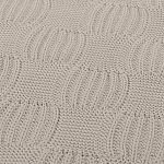 Плед из хлопка рельефной вязки бежево-серого цвета Waffle Comfort варинант исполнения - 3 | Loft Concept в Рязани