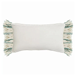 Чехол на подушку мятного цвета с бахромой и объемным узором Ethnic mix варинант исполнения - 4 | Loft Concept в Рязани