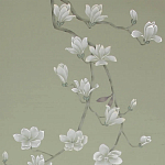 Обои ручная роспись Magnolia Canopy Colourway SC-287 on Aquamarine slub silk варинант исполнения - 1 | Loft Concept в Рязани