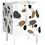 Тумба белая с рисунком Short Graph варинант исполнения - 1 | Loft Concept в Рязани