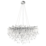 Люстра подвесная с прозрачными стеклянными подвесками в форме капель Диаметр 80 см Droplet Chandelier варинант исполнения - 2 | Loft Concept в Рязани