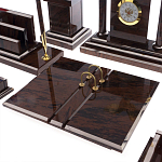 Настольный письменный набор из природного камня обсидиана с декором в виде орла Golden Eagle варинант исполнения - 3 | Loft Concept в Рязани