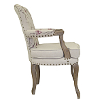 Кресло с изображением сакуры Aubrey Classical Armchair beige flax варинант исполнения - 1 | Loft Concept в Рязани