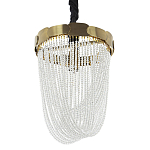 Подвесная люстра с хрустальными подвесками Riche Crystal Metal Chandelier 1 варинант исполнения - 1 | Loft Concept в Рязани