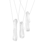 Подвесной светильник белого цвета с 3-мя изогнутыми плафонами Flow Loop варинант исполнения - 1 | Loft Concept в Рязани