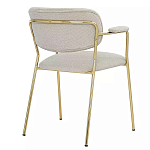 Стул Singer Chair с подлокотниками серый на золотистых ножках варинант исполнения - 3 | Loft Concept в Рязани