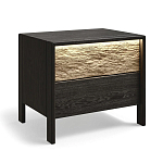 Тумба 2 ящика с подсветкой на рельефном фасаде Warm Industrial варинант исполнения - 4 | Loft Concept в Рязани