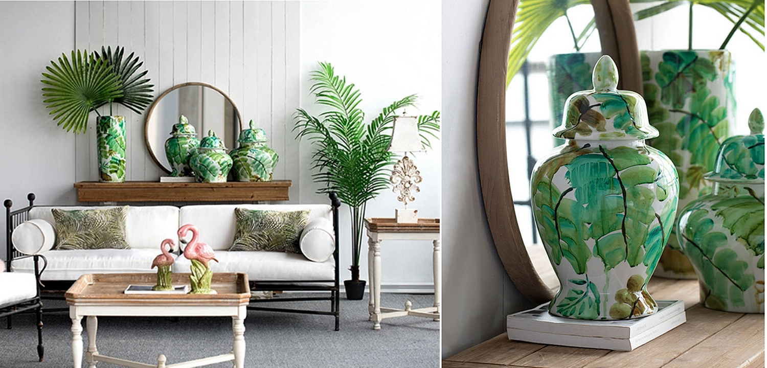 Ваза Vase Green Leaves 43 Ваза Vase Green Leaves 43 - Loft-Concept в Рязани