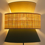 Бра с плетеным декором Bonnie Wicker Green Wall Lamp варинант исполнения - 2 | Loft Concept в Рязани