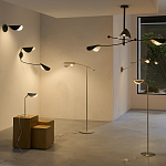 Торшер с поворотным плафоном Aracea Beige Floor Lamp варинант исполнения - 2 | Loft Concept в Рязани