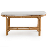 Скамья из ротанга с подушкой Manlio Rattan Bench варинант исполнения - 2 | Loft Concept в Рязани