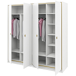 Шкаф белый четырёхдверный для одежды Antique Order варинант исполнения - 3 | Loft Concept в Рязани