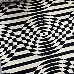 Мебельная ткань Жаккард черно-белый принт 145 см T3-78 варинант исполнения - 1 | Loft Concept в Рязани