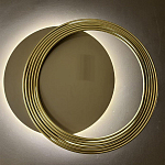 Бра светодиодное круглое в матовых оттенках коричневого и золотого цвета Kosmikos варинант исполнения - 1 | Loft Concept в Рязани