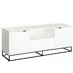 ТВ-тумба белая с  2-мя дверцами и ящиком Strict Lines варинант исполнения - 1 | Loft Concept в Рязани