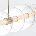 Подвесной светильник линейный с прозрачными стеклянными шарами разного диаметра Eurofase варинант исполнения - 15 | Loft Concept в Рязани