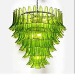 Люстра из семи ярусов зеленого стекла Independence варинант исполнения - 8 | Loft Concept в Рязани