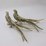 Статуэтка бронзовая пара Фазаны золотые Bronze Birds варинант исполнения - 2 | Loft Concept в Рязани