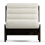 Кресло с деревянным каркасом и обивкой из белой ткани букле Medieval Furniture варинант исполнения - 3 | Loft Concept в Рязани