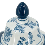 Ваза с крышкой и голубым цветочным рисунком 37 см Blue & White Ornament варинант исполнения - 3 | Loft Concept в Рязани