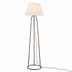 Торшер с конусовидным тканевым абажуром и фактурным каркасом Industrial Profile варинант исполнения - 1 | Loft Concept в Рязани