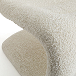 Кресло изогнутое с обивкой из ткани букле Smooth Bend Boucle Chair варинант исполнения - 5 | Loft Concept в Рязани