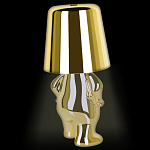 Настольная лампа фигурная золотого цвета с гладким абажуром Высота 19 см Sophia варинант исполнения - 7 | Loft Concept в Рязани