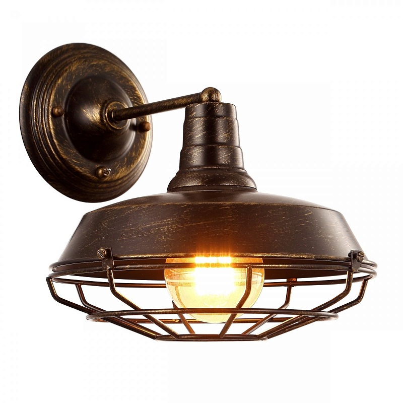 Бра Wall lamp DARK CAGE Brown vintage Коричневый винтаж Бра Wall lamp DARK CAGE Brown vintage Коричневый винтаж в Рязани | Loft Concept