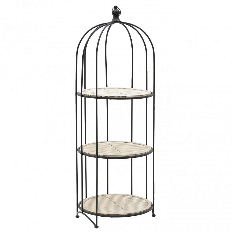 Стеллаж Cage Rack Circle Черный Бежевый Стеллаж Cage Rack Circle Черный Бежевый в Рязани | Loft Concept