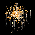 Бра с лучеобразным основанием и подвесками из прозрачного стекла в виде длинных капель Droplet Chandelier варинант исполнения - 4 | Loft Concept в Рязани