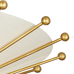 Потолочный светильник в форме конуса с каркасом золотого цвета и тканевым абажуром Inspiration in Light варинант исполнения - 1 | Loft Concept в Рязани